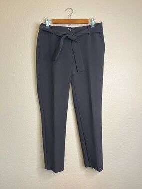 Ann Taylor High-Rise Black Tie-Waist Cropped Pants Women's Size 6